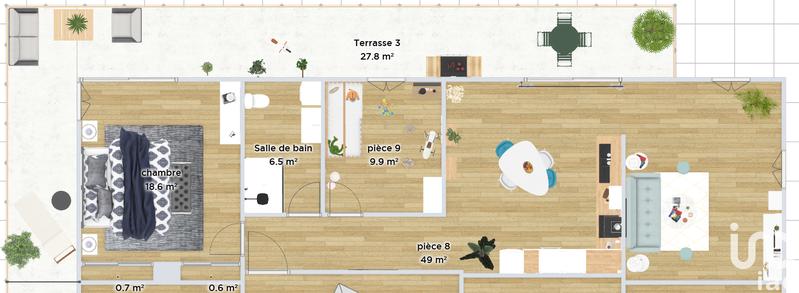 Appartement - 78 m² - 3 pièces