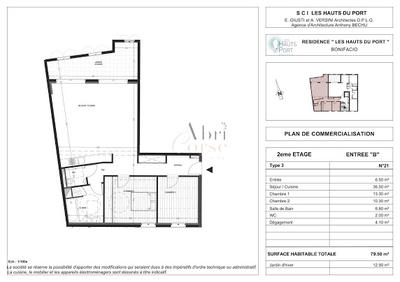 Appartement - 79 m² - 3 pièces