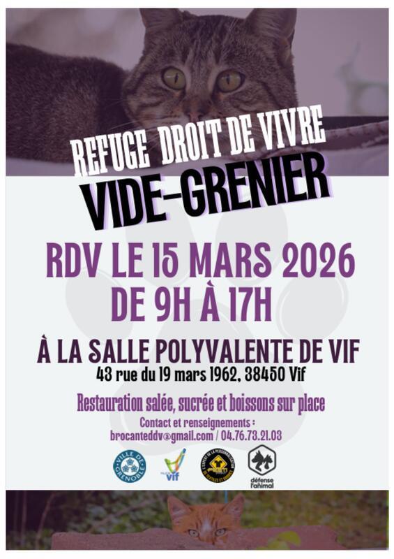 Vide-grenier du refuge droit de vivre