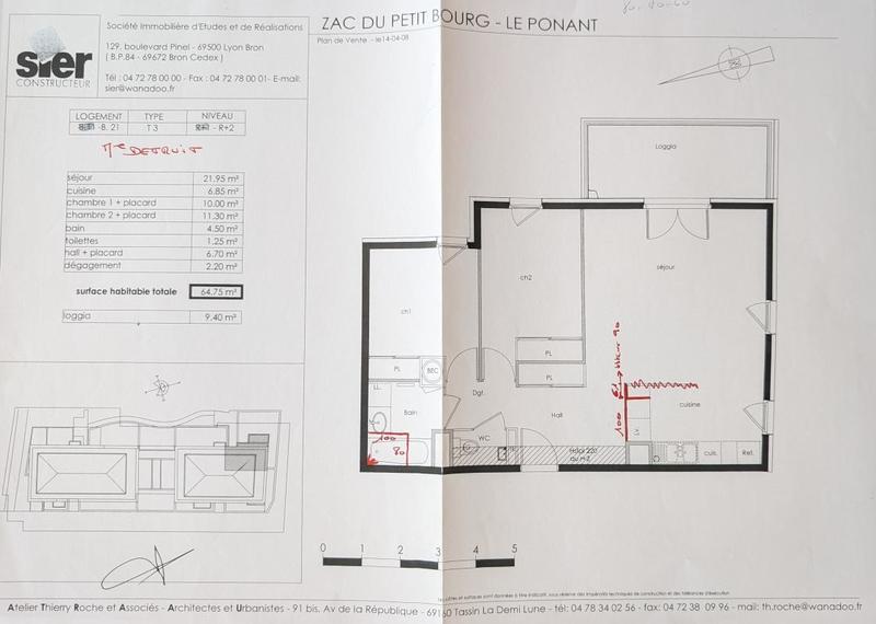 Appartement - 65 m² - 3 pièces
