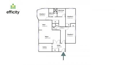 Appartement - 99 m² - 5 pièces