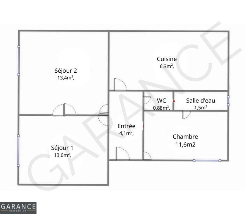 Appartement - 52 m² - 3 pièces