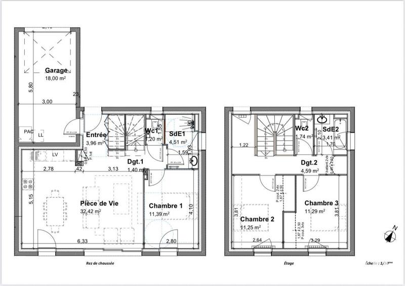 Maison - 91 m² - 4 pièces