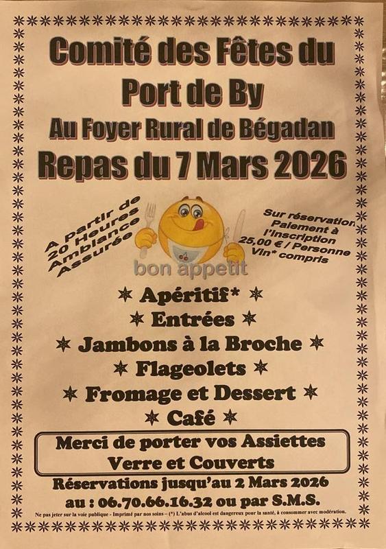 Repas dansant du Comité des Fêtes du Port de By