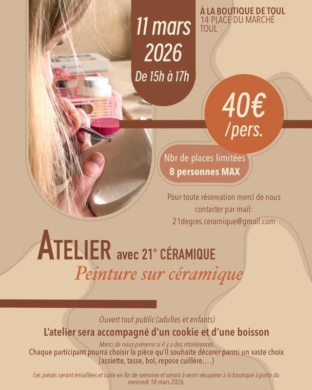 Atelier de peinture sur céramique - Boutique de Toul