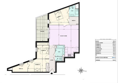 Appartement - 95 m² - 4 pièces