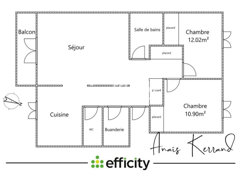 Appartement - 66 m² - 3 pièces