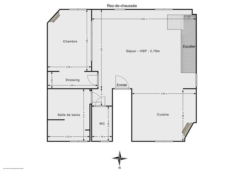 Appartement - 70 m² - 3 pièces