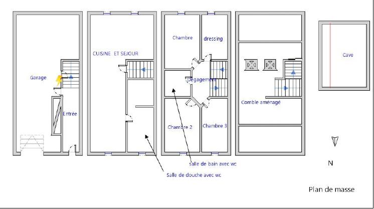 Maison de village - 140 m² - 6 pièces