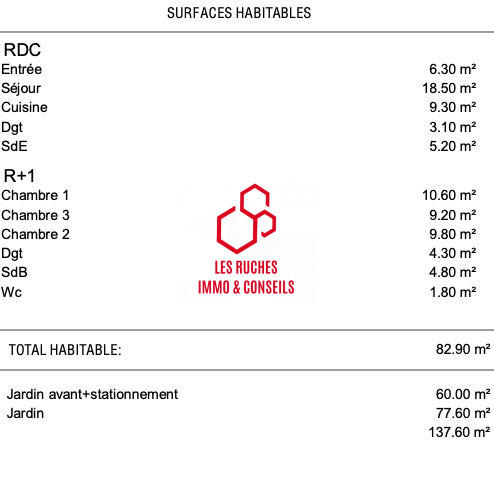 Maison - 90 m² - 4 pièces