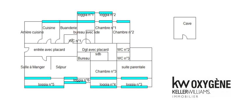 Appartement - 205 m² - 7 pièces