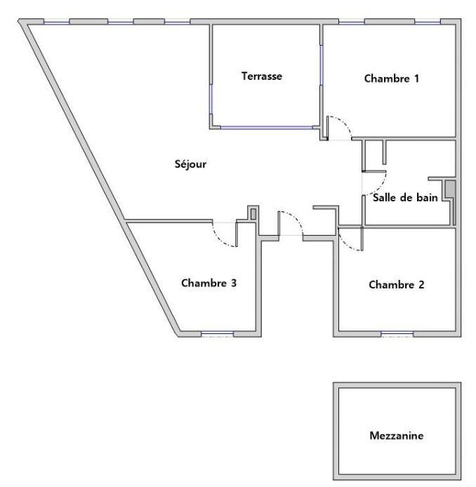 Appartement - 85 m² - 5 pièces