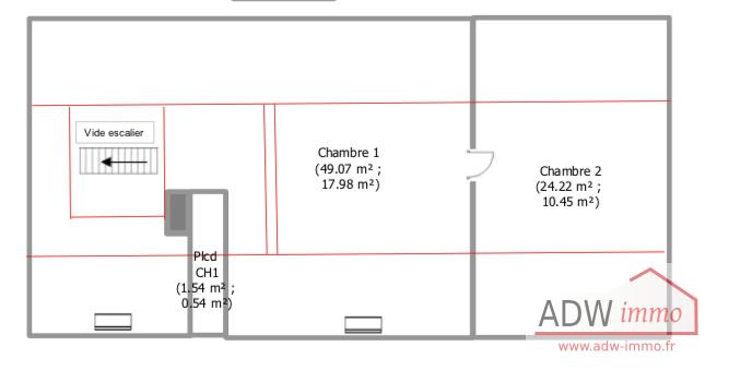 Appartement - 59 m² - 3 pièces