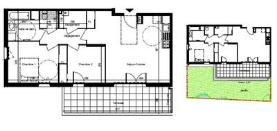 Appartement - 64 m² - 3 pièces