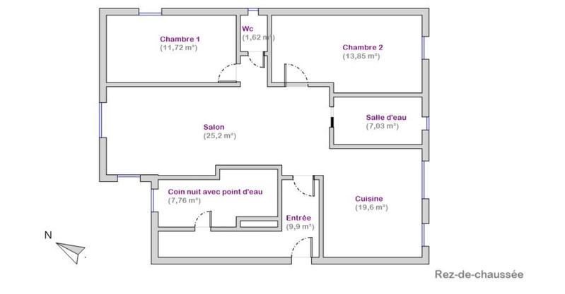 Maison - 97 m² - 3 pièces