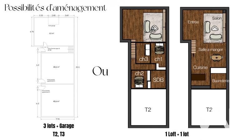 Ferme - 169 m² - 1 pièce