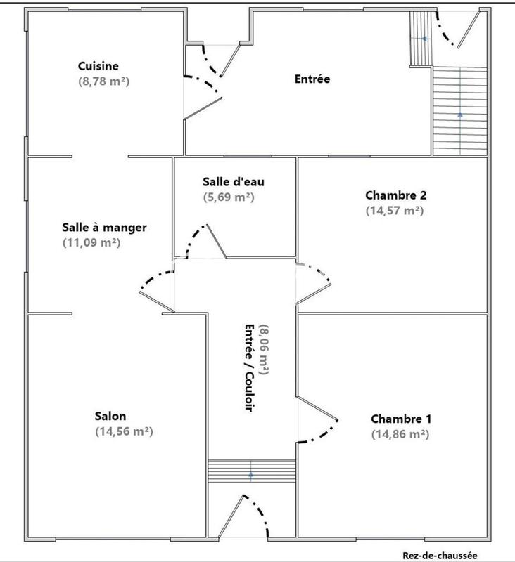 Maison - 77 m² - 4 pièces