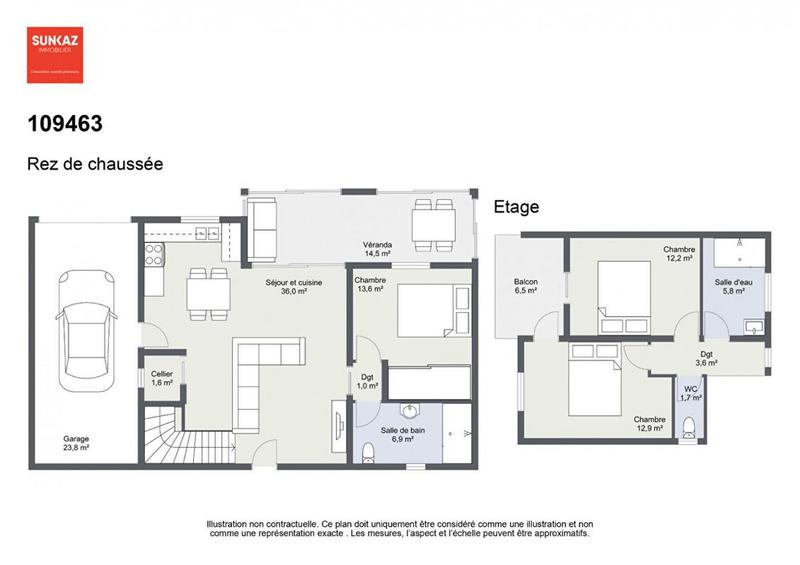 Maison - 92 m² - 5 pièces