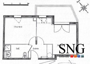 Appartement - 36 m² - 2 pièces