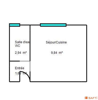 Appartement - 15 m² - 1 pièce