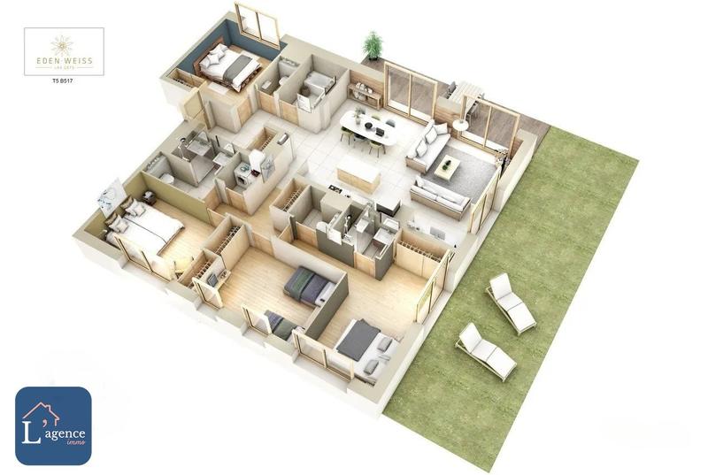 Appartement - 126 m² - 5 pièces