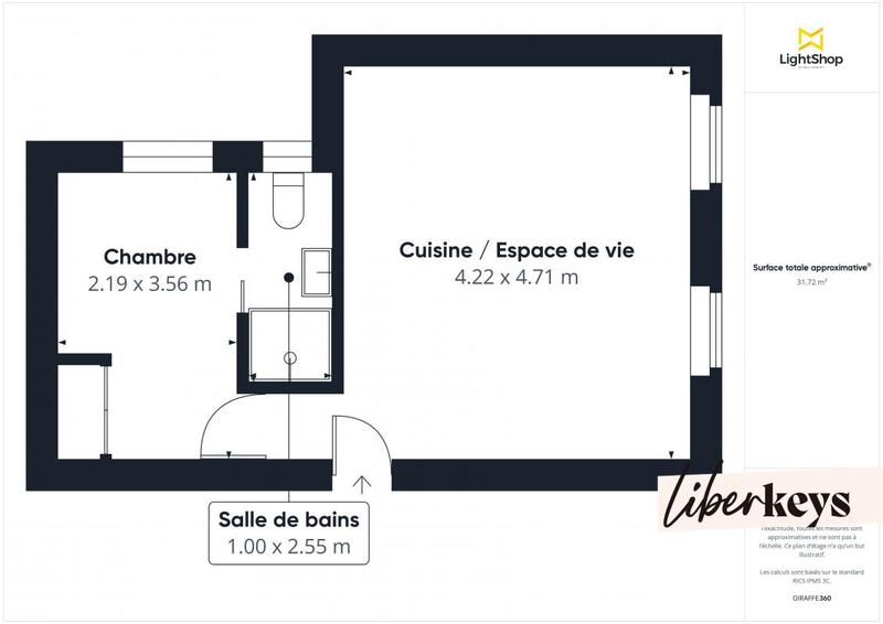 Appartement - 31 m² - 2 pièces