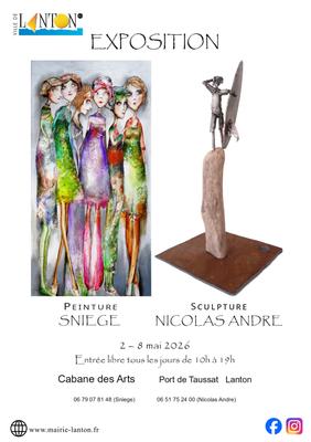 Exposition Cabane des Arts : Sniege et Nicolas Andre