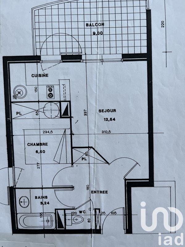 Appartement - 33 m² - 2 pièces