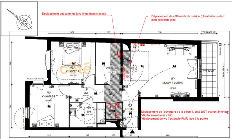 Appartement - 74 m² - 3 pièces