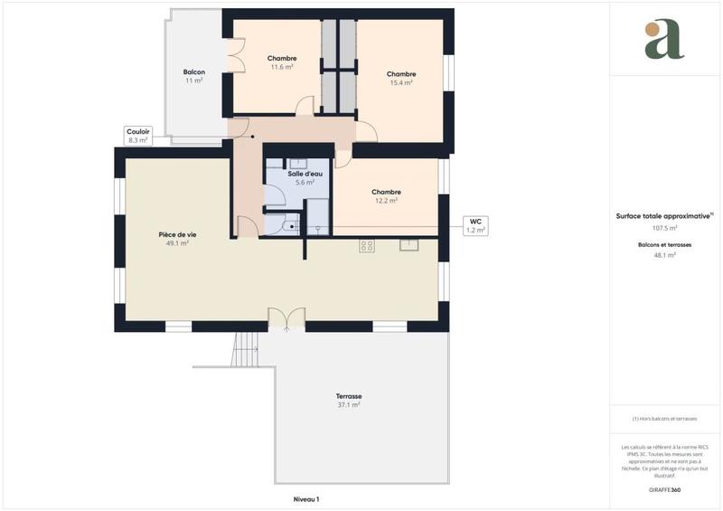 Appartement - 103 m² - 4 pièces