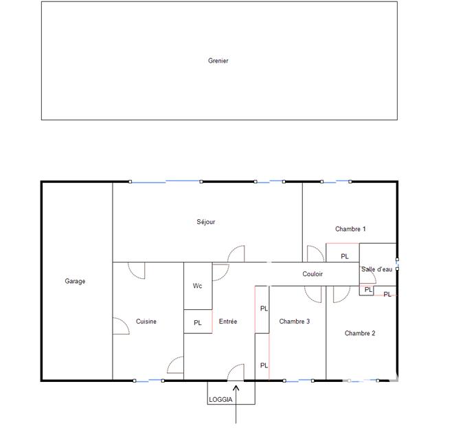 Maison de village - 94 m² - 4 pièces