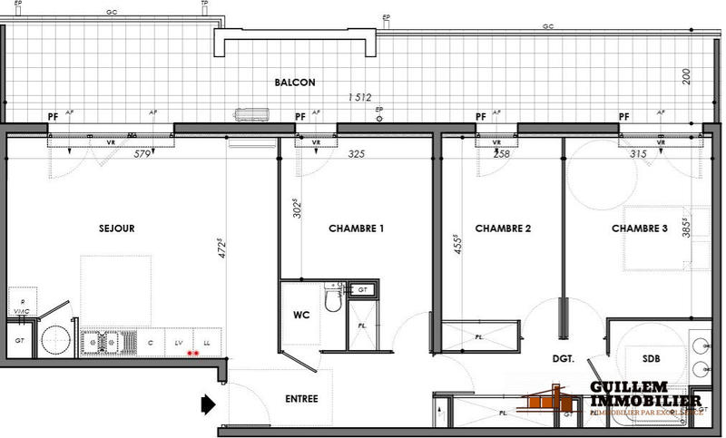 Appartement - 83 m² - 4 pièces