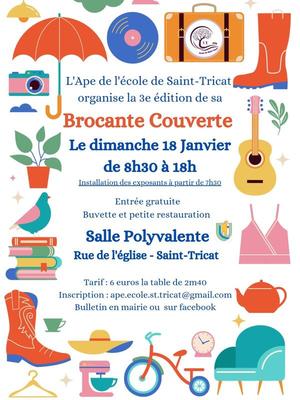 Brocante couverte 18 janvier 2026