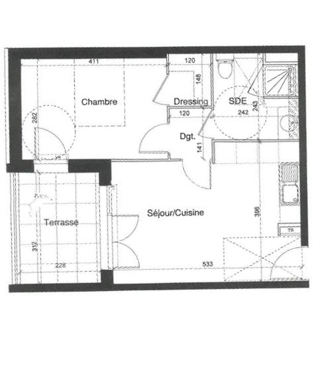 Appartement - 40 m² - 2 pièces