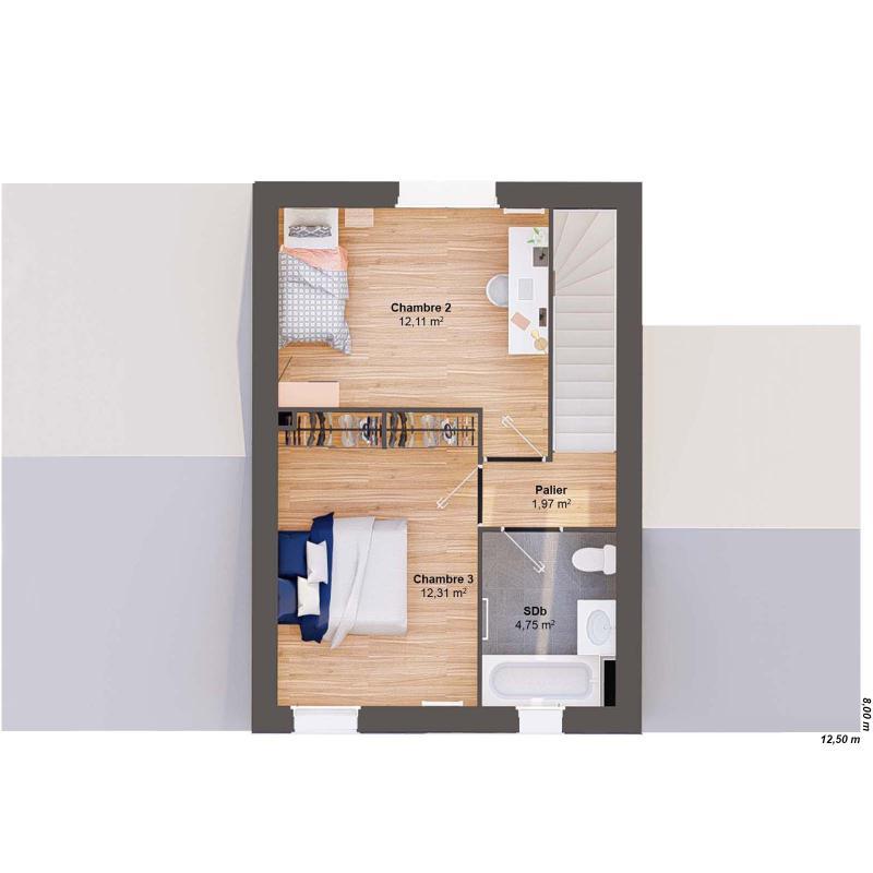 Maison - 89 m² - 6 pièces