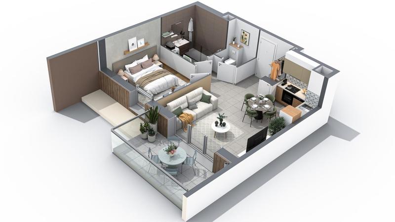 Appartement - 44 m² - 2 pièces