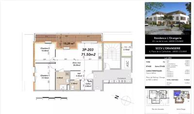 Appartement - 72 m² - 3 pièces