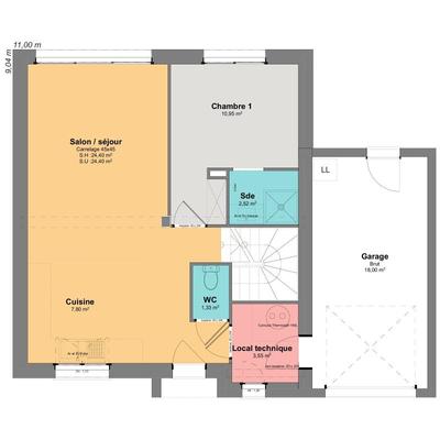 Maison - 82 m² - 5 pièces