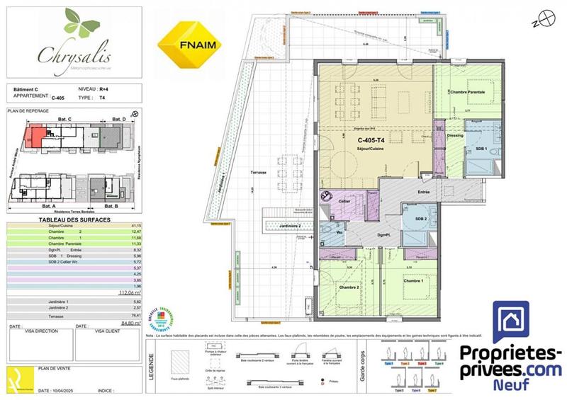 Appartement - 112 m² - 4 pièces