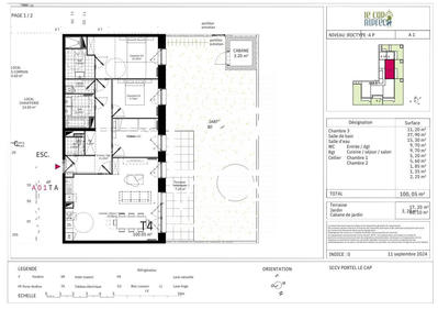 Appartement - 100 m² - 4 pièces