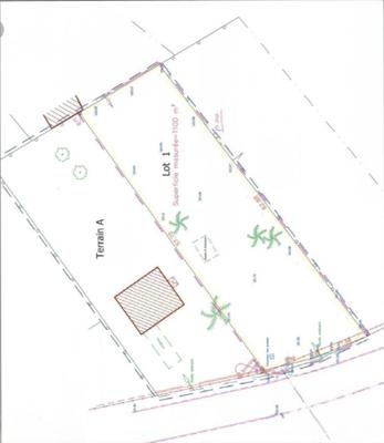 Terrain - 1 100 m²