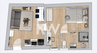 Appartement - 25 m² - 2 pièces