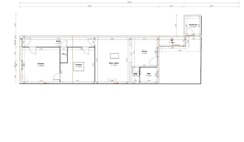 Maison - 70 m² - 3 pièces