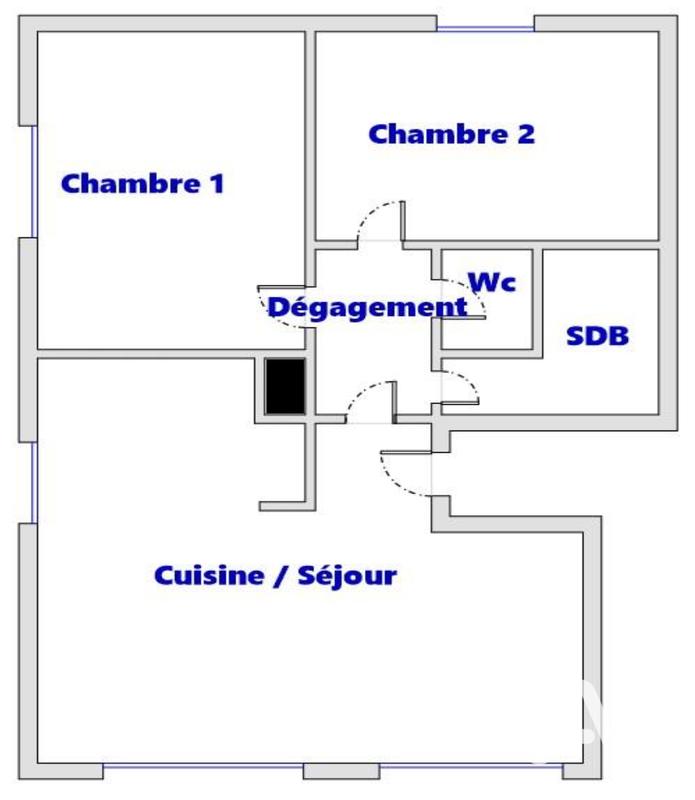 Appartement - 58 m² - 3 pièces