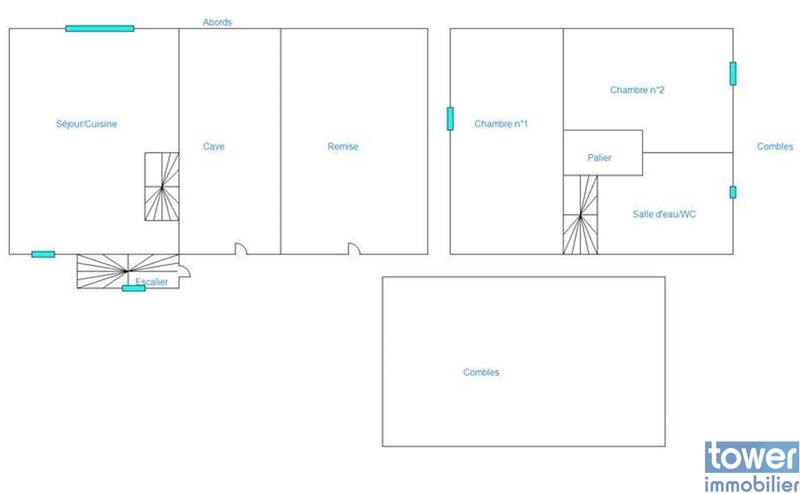 Propriété - 55 m² - 3 pièces