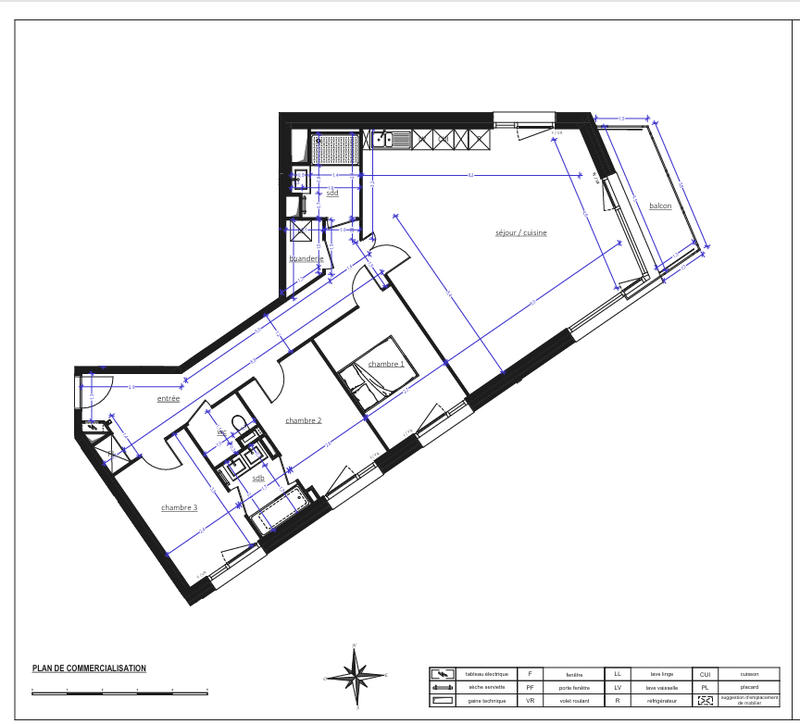 Appartement - 99 m² - 4 pièces