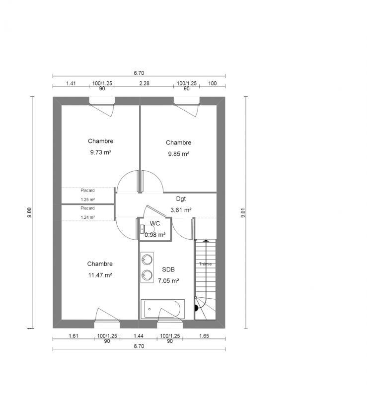 Maison - 110 m² - 6 pièces