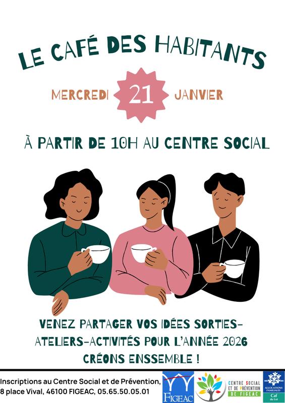 Le Café des habitants au centre social de Figeac