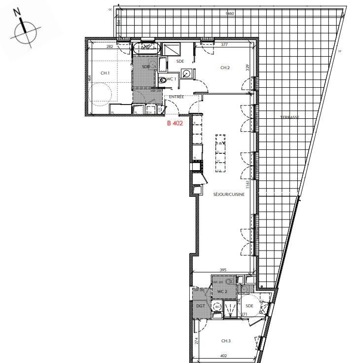 Appartement - 107 m² - 4 pièces