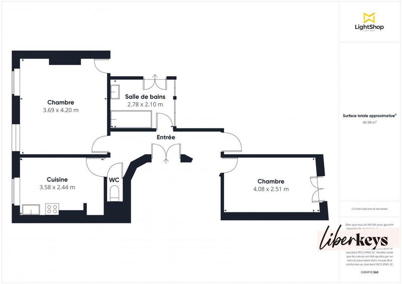 Appartement - 76 m² - 3 pièces